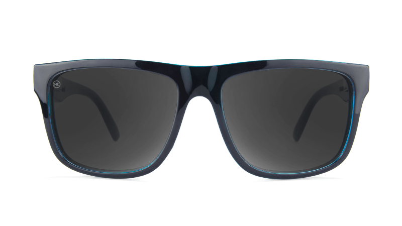 Sunglasses with Black Ocean Geode Frame and Polarized Black Smoke Lenses, Front