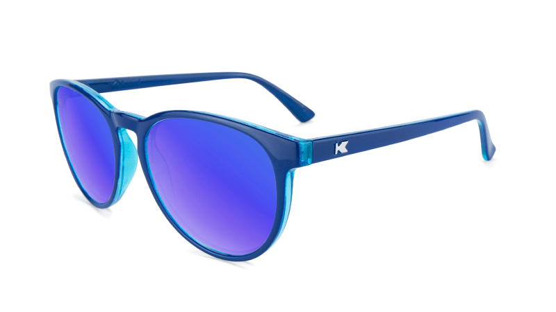 Sunglasses with Blueberry Geode Frames and Polarized Moonshine Lenses, Flyover