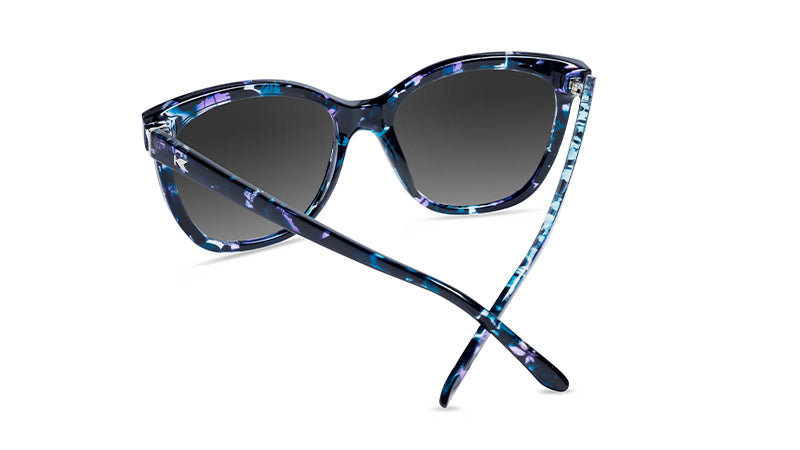 Sunglasses with Indigo Ink Frames and Polarized Snow Opal Lenses, Back