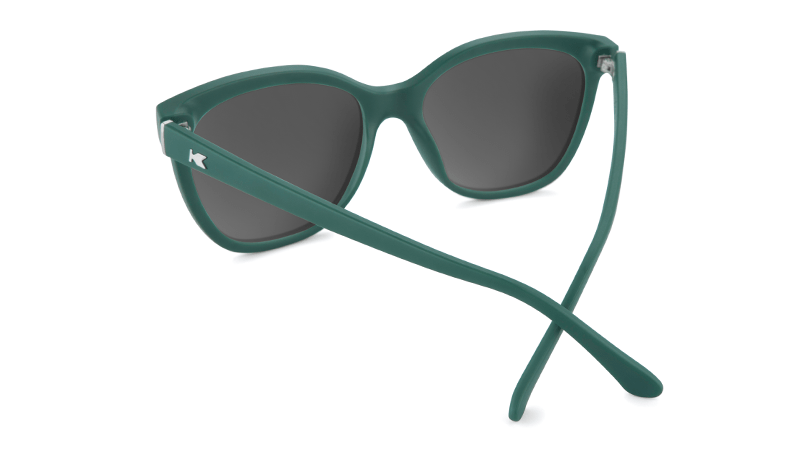 Sunglasses with Dark Green Frames and Polarized Dark Green Lenses, Back