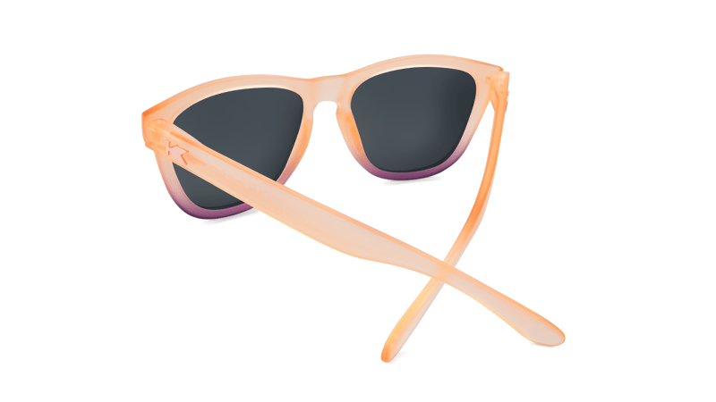 Sunglasses with Rose Quartz Frame and Polarized Rose Lenses, Back