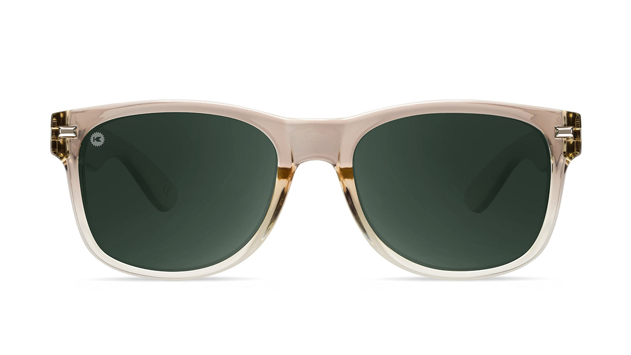 Sunglasses with San Dune Frames and Polarized Green Lenses, Front