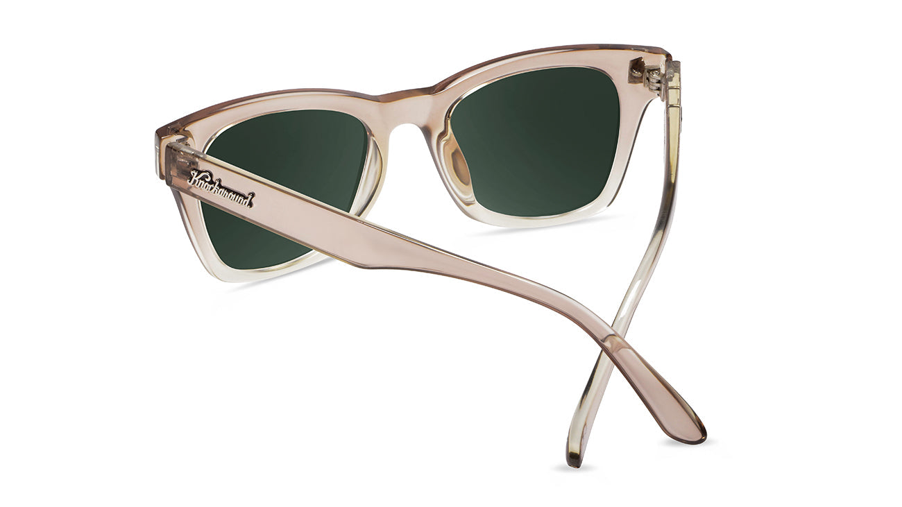 Sunglasses with San Dune Frames and Polarized Green Lenses, Back