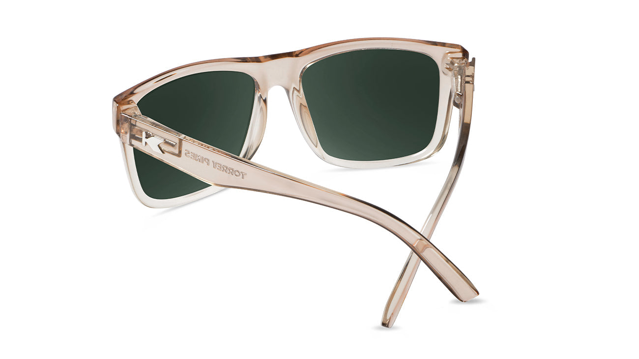 Sunglasses with San Dune Frames and Polarized Green Lenses, Back