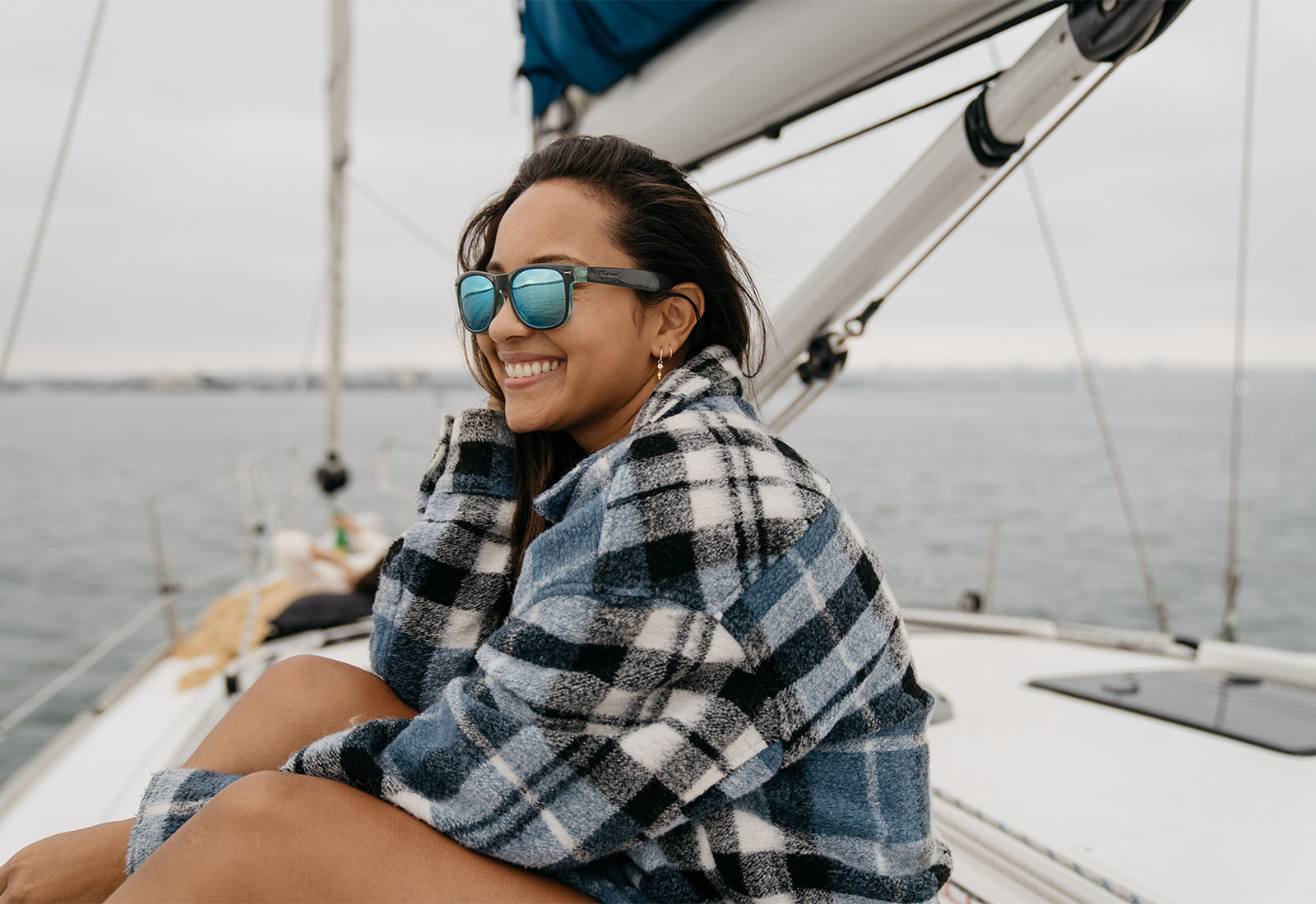 Woman wearing sunglasses